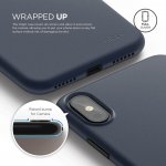 Elago Origin Case - тънък полипропиленов кейс (0.3 mm) за iPhone X (тъмносин) 4