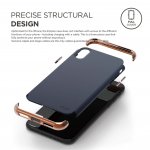 Elago Empire Case - качетвен хибриден кейс за iPhone XS, iPhone X (тъмносин) 1
