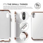 Elago Empire Case - качетвен хибриден кейс за iPhone XS, iPhone X (бял) 2
