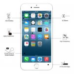 Eiger 3D Glass Case Friendly Curved Tempered Glass - калено стъклено защитно покритие с извити ръбове за целия дисплея на iPhone 8 Plus, iPhone 7 Plus (бял-прозрачен) 6