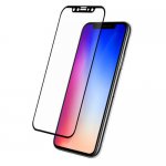 Eiger 3D Glass Case Friendly Curved Tempered Glass - калено стъклено защитно покритие с извити ръбове за целия дисплея на iPhone XS, iPhone X (черен-прозрачен) 2