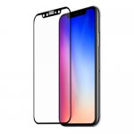 Eiger 3D Glass Case Friendly Curved Tempered Glass - калено стъклено защитно покритие с извити ръбове за целия дисплея на iPhone XS, iPhone X (черен-прозрачен) 3