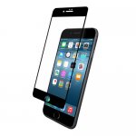 Eiger 3D Glass Case Friendly Curved Tempered Glass - калено стъклено защитно покритие с извити ръбове за целия дисплея на iPhone 8, iPhone 7, iPhone 6/6S (черен-прозрачен) 3