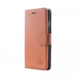 JT Berlin LeatherBook Kreuzberg Case - хоризонтален кожен (естествена кожа) калъф тип портфейл за iPhone XS, iPhone X (кафяв) 1