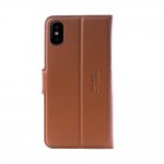 JT Berlin LeatherBook Kreuzberg Case - хоризонтален кожен (естествена кожа) калъф тип портфейл за iPhone XS, iPhone X (кафяв) 3