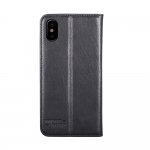 JT Berlin LeatherBook Tegel Case - хоризонтален кожен (естествена кожа) калъф тип портфейл за iPhone XS, iPhone X (черен) 1