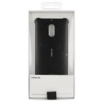 Nokia Carbon Fibre Design Case CC-802 - поликарбонатов кейс за Nokia 6 (черен) 1