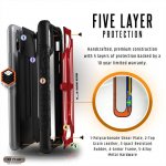 Urban Armor Gear Monarch Case - удароустойчив хибриден кейс за iPhone XS, iPhone X (червен-черен) 2