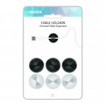 IONIKK Cable Holders 6pc - шест броя органайзери за кабели (3 бели, 3 черни) 1