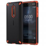 Nokia Rugged Impact Case CC-502 - удароустойчив хибриден кейс за Nokia 5 (черен-оранжев) 2
