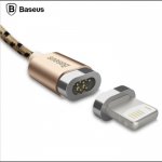 Baseus Magnetic Cable - кабел с магнитен накрайник с Lightning и MicroUSB конектори (златист) 1