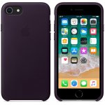 Apple iPhone Leather Case - оригинален кожен кейс (естествена кожа) за iPhone 8, iPhone 7 (тъмнолилав) 3