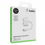 Belkin Lightning Audio Plus Charge RockStar - сертифициран адаптер Lightning аудио и Lightning порт за зареждане и слушане на музика 4