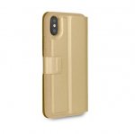Torrii Gemini Case - двулицев кожен калъф, тип портфейл за iPhone XS, iPhone X (златист) 3
