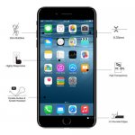 Eiger 3D Glass Full Screen Curved Tempered Glass - калено стъклено защитно покритие с извити ръбове за целия дисплея на iPhone 8, iPhone 7, iPhone 6/6S (черен-прозрачен) 6