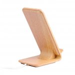 YoLike A8 10W Qi Wireless Charging Stand with LED Light - поставка (пад) за безжично захранване за QI съвместими устройства (дърво) 3