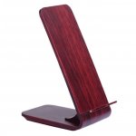 YoLike A8 10W Qi Wireless Charging Wood Stand with LED Light - качествена дървена поставка (пад) за безжично захранване за QI съвместими устройства (червен) 1