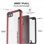 Ghostek Atomic 3 Waterproof Case - ударо и водоустойчив кейс за iPhone 8, iPhone 7 (черен-червен) 2