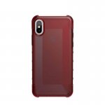 Urban Armor Gear Plyo Case - удароустойчив хибриден кейс за iPhone XS, iPhone X (червен-прозрачен) 1