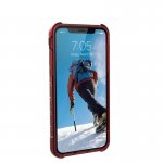 Urban Armor Gear Plyo Case - удароустойчив хибриден кейс за iPhone XS, iPhone X (червен-прозрачен) 6