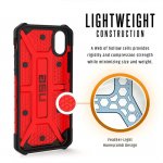 Urban Armor Gear Plasma - удароустойчив хибриден кейс за iPhone XS, iPhone X (червен-прозрачен) 5