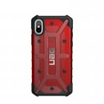 Urban Armor Gear Plasma - удароустойчив хибриден кейс за iPhone XS, iPhone X (червен-прозрачен) 1