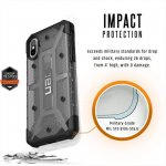 Urban Armor Gear Plasma - удароустойчив хибриден кейс за iPhone XS, iPhone X (черен-прозрачен) 2