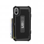 Urban Armor Gear Trooper Case - удароустойчив хибриден кейс с отделение за карти за iPhone XS, iPhone X (черен) 1