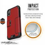 Urban Armor Gear Metropolis - удароустойчив хибриден кейс тип портфейл за iPhone XS, iPhone X (червен) 2
