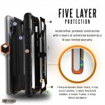 Urban Armor Gear Monarch Case - удароустойчив хибриден кейс за iPhone XS, iPhone X (черен) 2