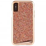 CaseMate Brilliance Case - кейс с висока защита и кристали за iPhone XS, iPhone X (розово злато) 1