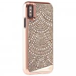 CaseMate Brilliance Case - кейс с висока защита и кристали за iPhone XS, iPhone X (златист) 3