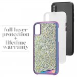 CaseMate Brilliance Case - кейс с висока защита и кристали за iPhone XS, iPhone X (лилав) 2