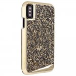 CaseMate Brilliance Case - хибриден кейс с висока защита и кристали за iPhone XS, iPhone X (шампанско) 3