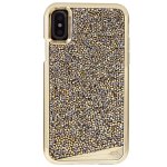CaseMate Brilliance Case - хибриден кейс с висока защита и кристали за iPhone XS, iPhone X (шампанско) 1