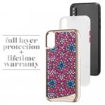 CaseMate Brilliance Case - кейс с висока защита и кристали за iPhone XS, iPhone X (розов) 2