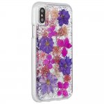 CaseMate Karat Petals Case - дизайнерски кейс с истински цветя и с висока защита за iPhone XS, iPhone X (лилав) 2