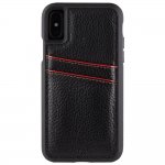 CaseMate Tough ID Case - кейс с висока защита и кожен гръб за iPhone XS, iPhone X (черен) 1