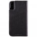 CaseMate Wallet Folio - кожен калъф (естествена кожа), тип портфейл за iPhone XS, iPhone X (черен) 3