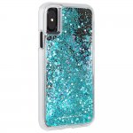 CaseMate Waterfall Case - дизайнерски кейс с висока защита за Apple iPhone XS, iPhone X (син) 1