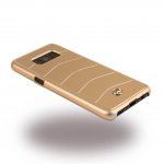 Mercedes-Benz Wave VIII Brushed Aluminium Hard Case - дизайнерски алуминиев кейс за Samsung Galaxy S8 (златист) 1