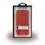 Guess Iridescent Book Case - кожен калъф, тип портфейл за Samsung Galaxy S8 (червен) 4