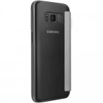 Guess Iridescent Book Case - кожен калъф, тип портфейл за Samsung Galaxy S8 Plus (сребрист) 1