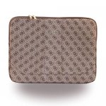 Guess Uptown Notebook Sleeve - дизайнерски луксозен кожен калъф за преносими компютри до 15 инча (кафяв) 1