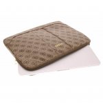 Guess Uptown Notebook Sleeve - дизайнерски луксозен кожен калъф за преносими компютри до 13 инча (кафяв) 2