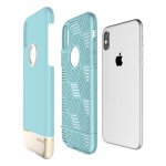 Prodigee Fit Pro Case - хибриден слайдер кейс за iPhone XS, iPhone X (син-златист) 2