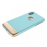Prodigee Fit Pro Case - хибриден слайдер кейс за iPhone XS, iPhone X (син-златист) 4