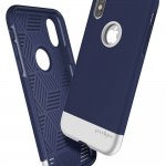 Prodigee Fit Pro Case - хибриден слайдер кейс за iPhone XS, iPhone X (тъмносин-сребрист) 3