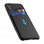 Prodigee Undercover Case - хибриден кейс с място за карти за iPhone XS, iPhone X (черен) 1