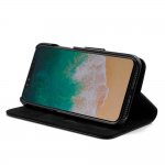 Prodigee Wallegee Case - кожен калъф, тип портфейл с отделящ се кейс и поставка за iPhone XS, iPhone X (черен) 3